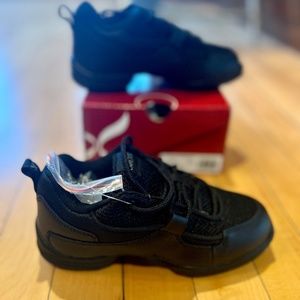 Black dance sneakers size 2 kids